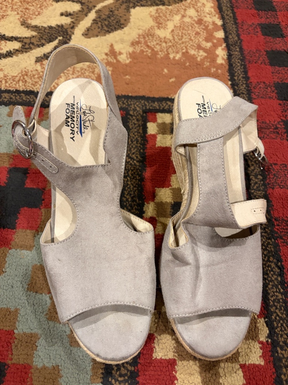 Women’s Lifestride Velocity with Memory foam Tyra wedge T strap